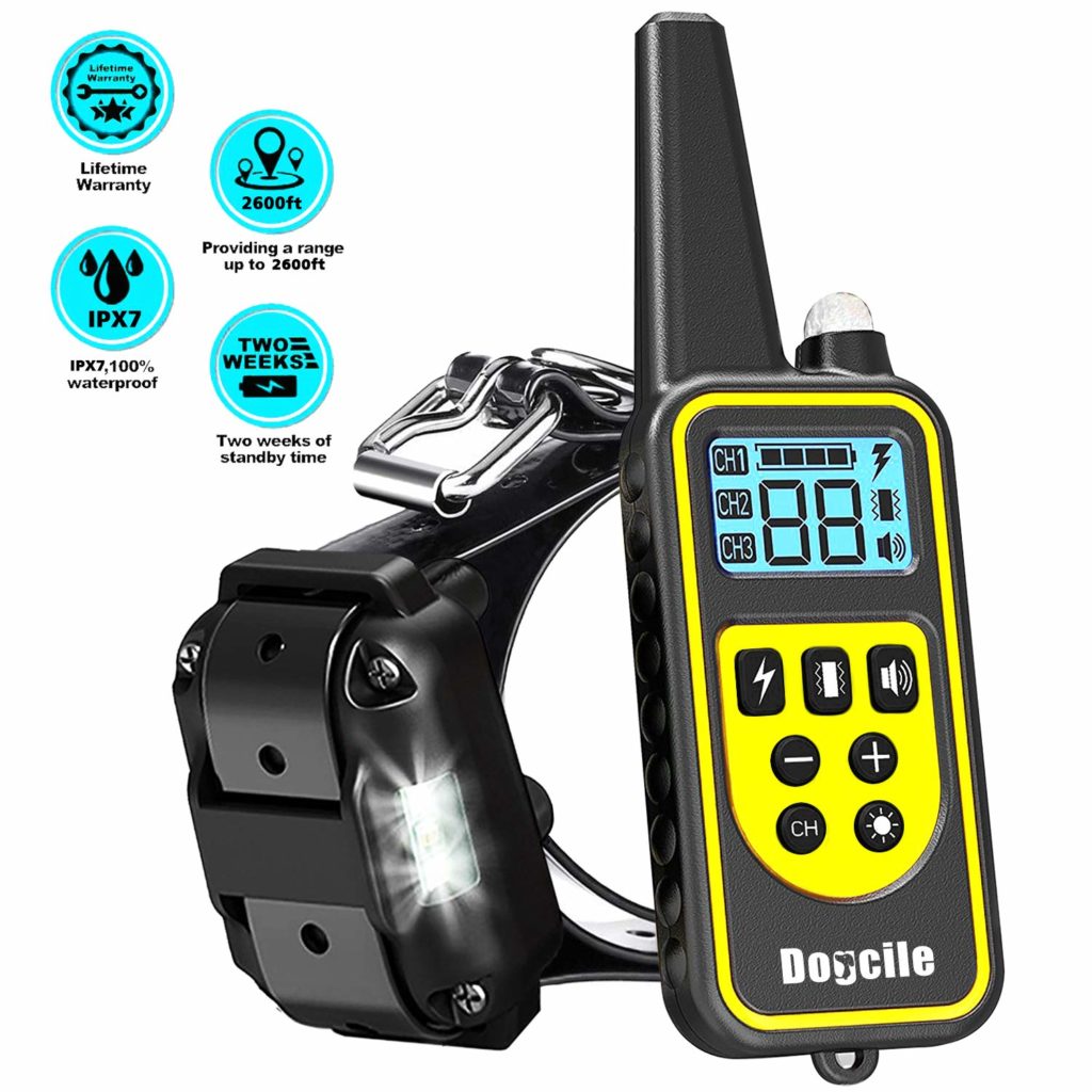 Dog Shock Collar with Remote Control for 2600ft Range